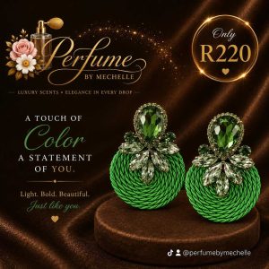 INLAID COLOURFUL TEARDROP EARINGS - GREEN